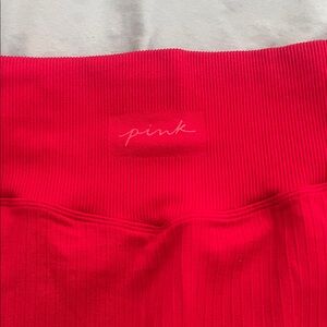 Pink Ribbed Leggings